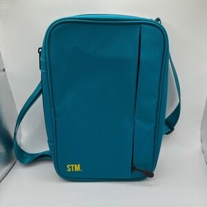 STM scribbles that matter Tech Organizer Crossbody Teal Blue Tablet Travel Case